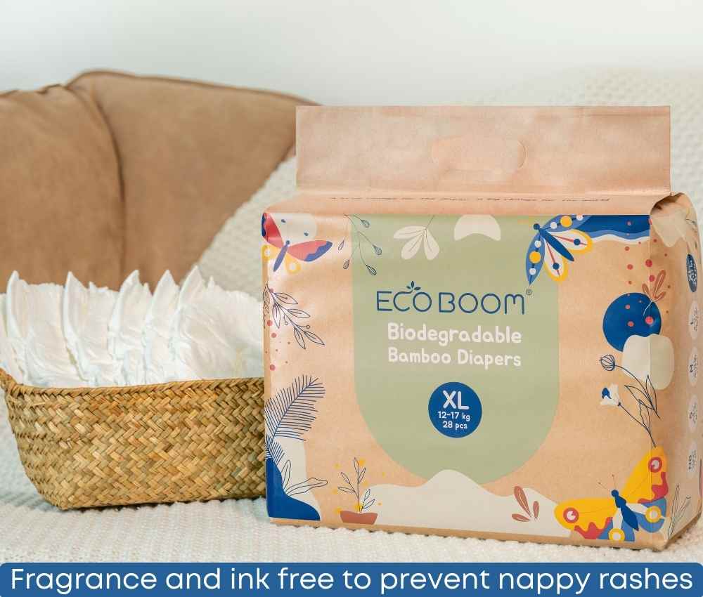 Joy Bamboo Baby Nappies Extra Large (12Kg +) - 112 Pcs (Save 15%)