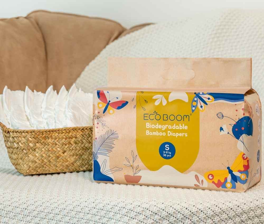 Joy Bamboo Baby Nappies Small (3-8Kg) - 144 Pcs (Save 15%)
