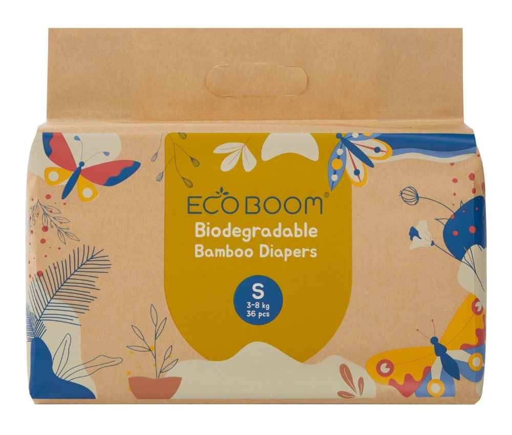Joy Bamboo Baby Nappies Small (3-8Kg) - 144 Pcs (Save 15%)
