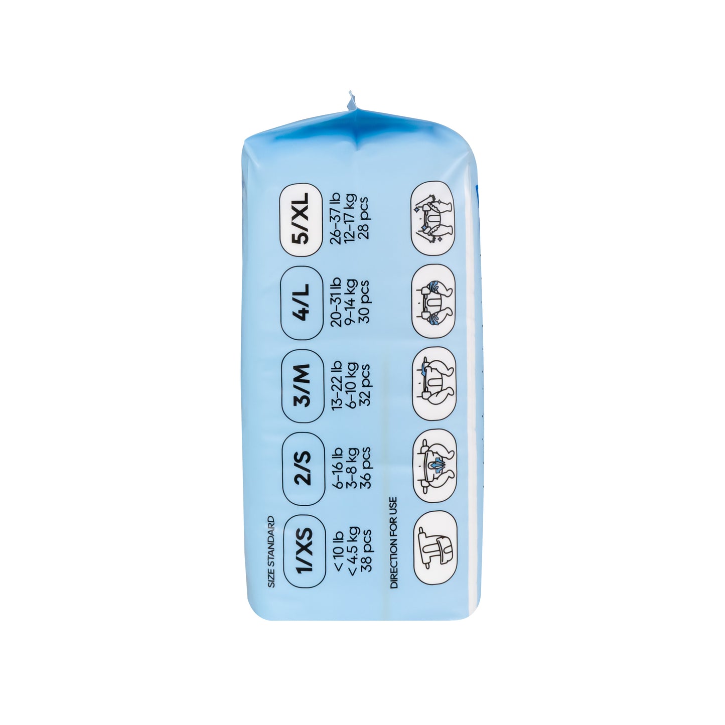 Air Bamboo Baby Nappies Extra Large (12-17Kg) - 28 Pcs