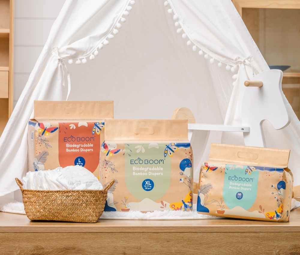Joy Bamboo Baby Nappies Extra Large (12Kg +) - 112 Pcs (Save 15%)