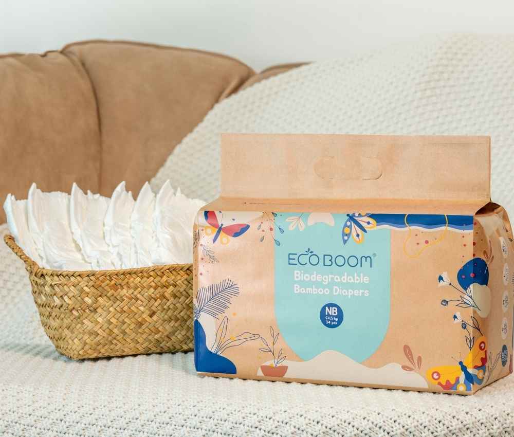 Joy Bamboo Baby Nappies Newborn (<4.5Kg) - 136 Pcs (Save 15%)