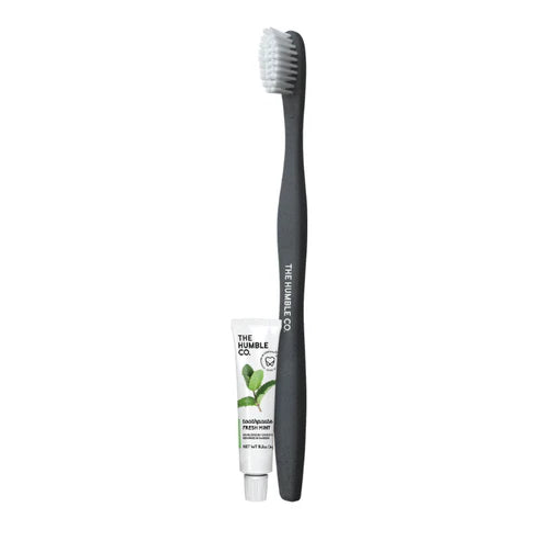 Humble Brush Plant-based Toothbrush with Toothpaste - Soft Kit