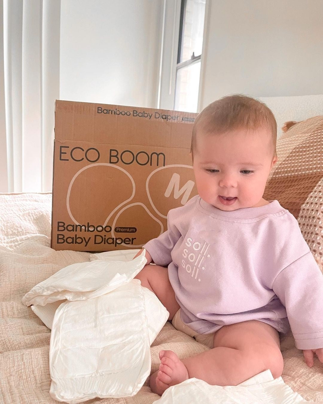 Premium Bamboo Baby Nappies Medium (6-10Kg) - 272 Pcs (Save 15%)