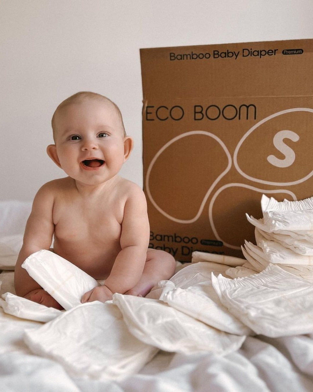 Premium Bamboo Baby Nappies Small (3-8Kg) - 306 Pcs (Save 15%)