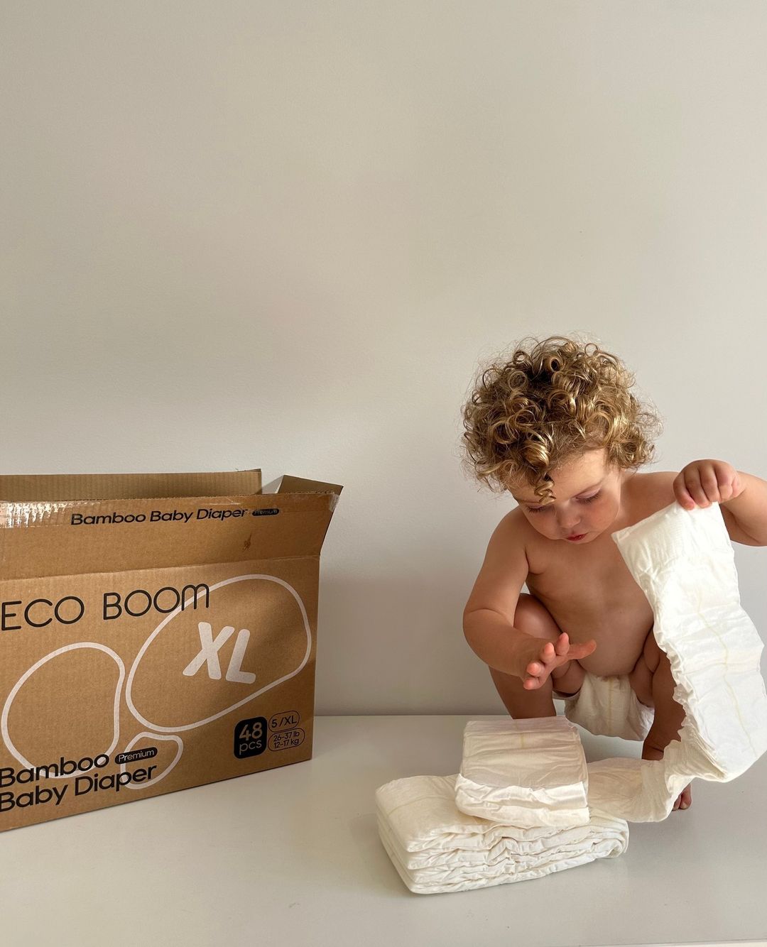Premium Bamboo Baby Nappies Extra Large (12-17Kg) - 48 Pcs