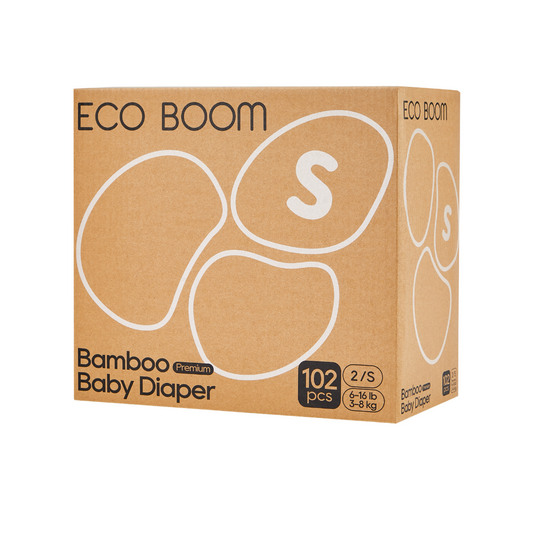 Premium Bamboo Baby Nappies Small (3-8Kg) - 102 Pcs