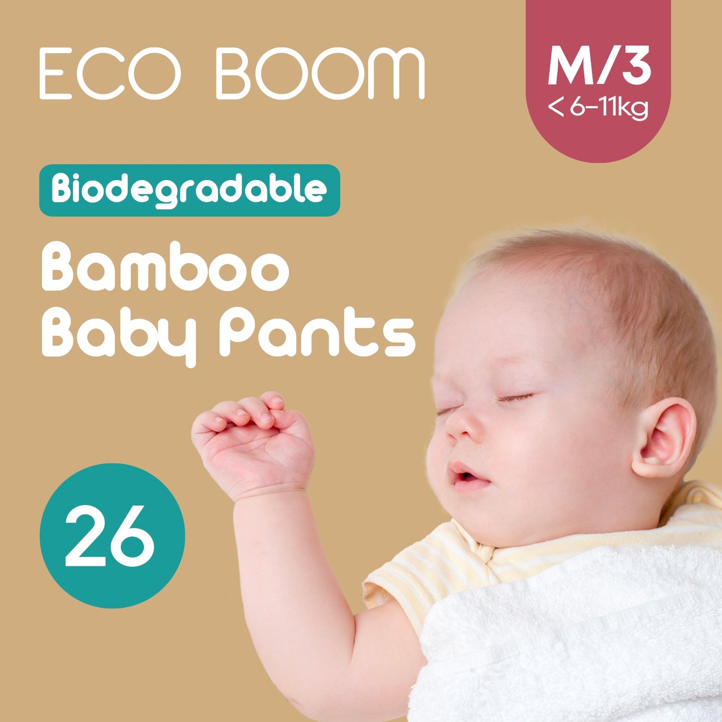 Joy Bamboo Pull Up Pants - Medium (6-10Kg) - 104 Pcs (Save 15%)