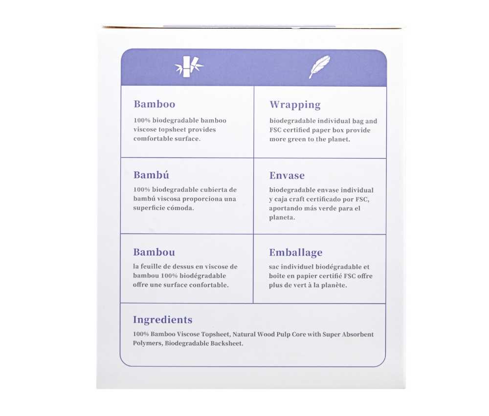 Bamboo Sanitary Pads - Long - 8