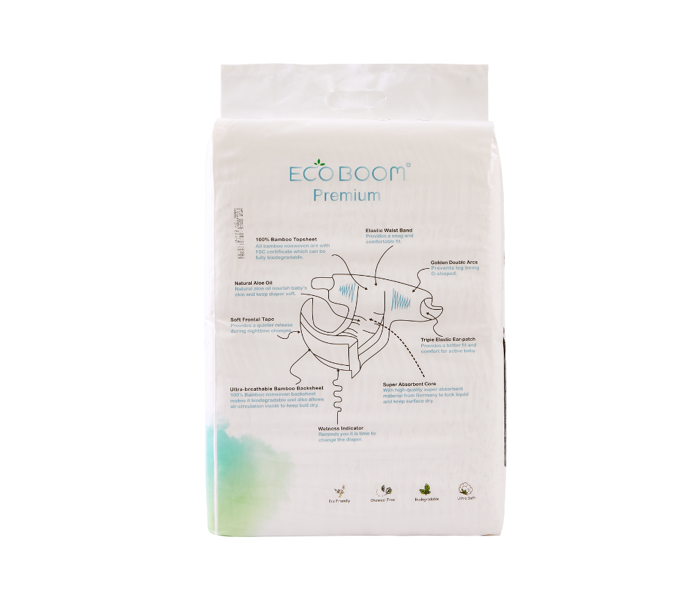 Bamboo Baby Nappies Pack of 62 - Extra Large (+12Kg)