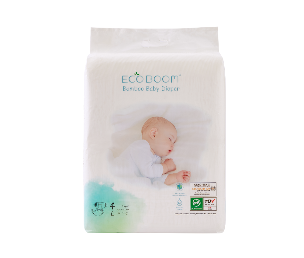 Bamboo Baby Nappies Pack of 70 - Large (9-14Kg)