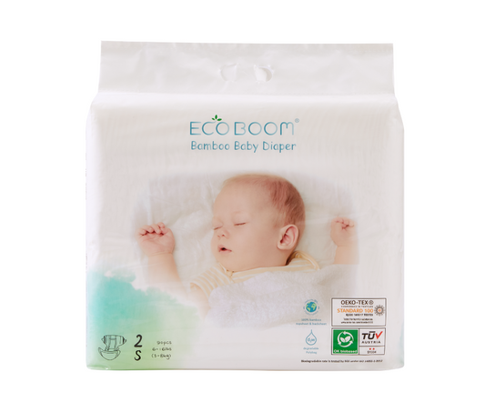Bamboo Baby Nappies Pack of 90 - Small (3-8Kg)