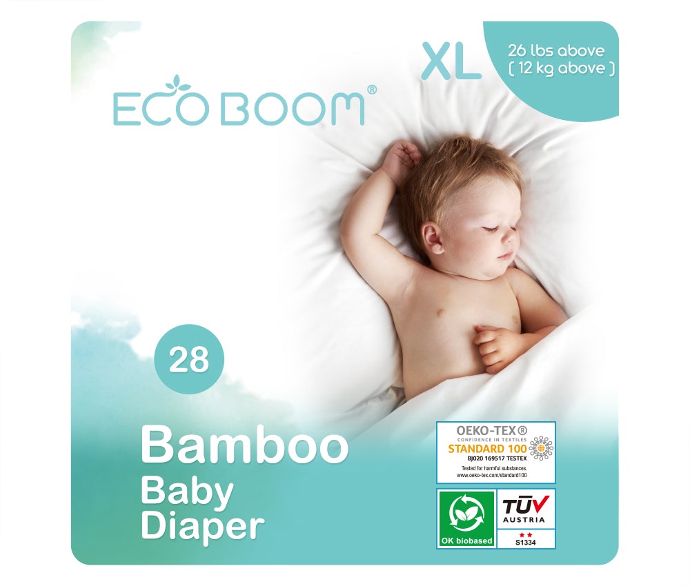 Bamboo Baby Nappies Pack of 28 - Extra Large (+12Kg)