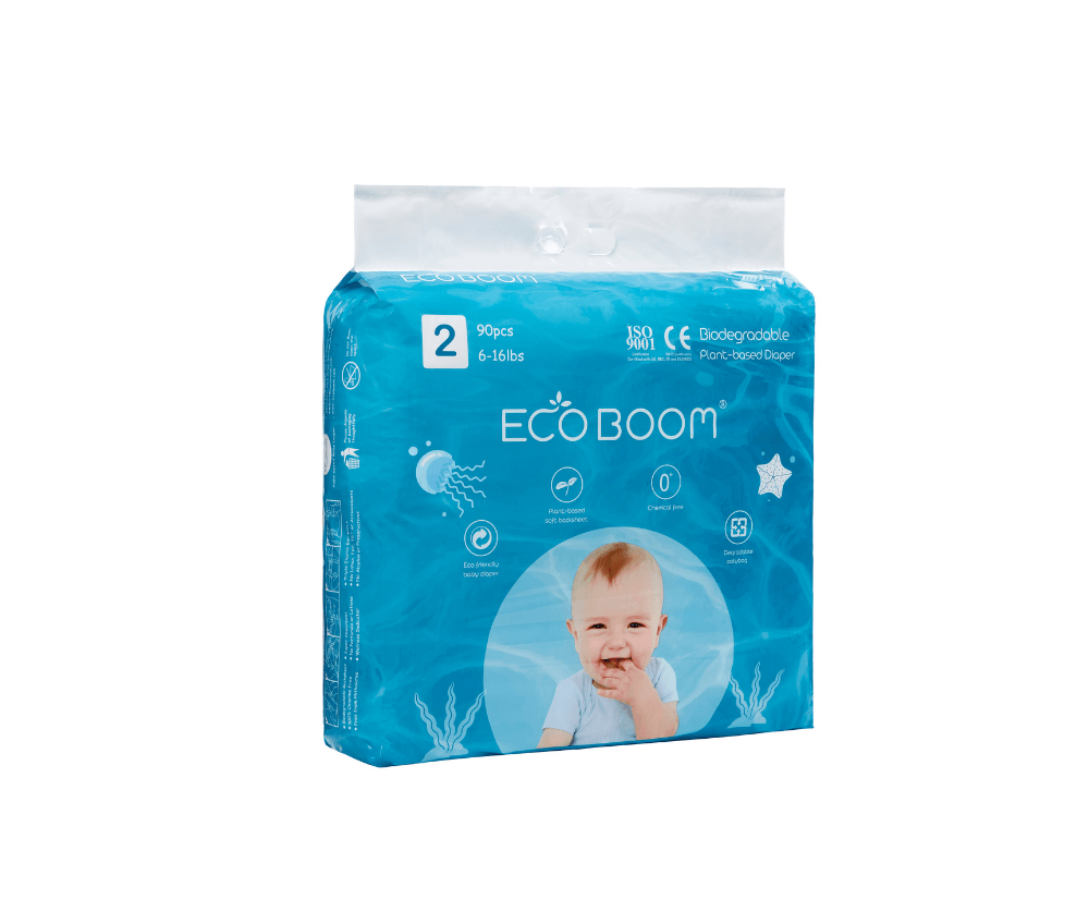 Plant Based Baby Nappies Pack of 90 - Small - Eco Boom