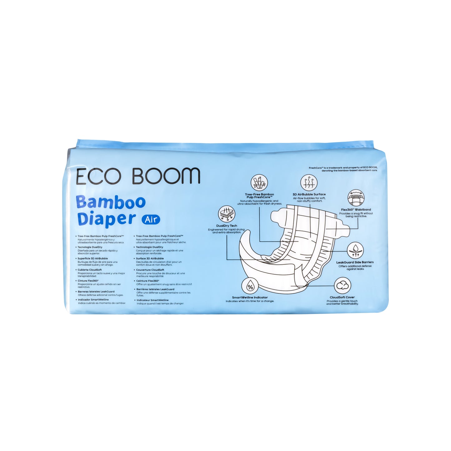 Air Bamboo Baby Nappies Extra Small (<4.5Kg) - 38 Pcs