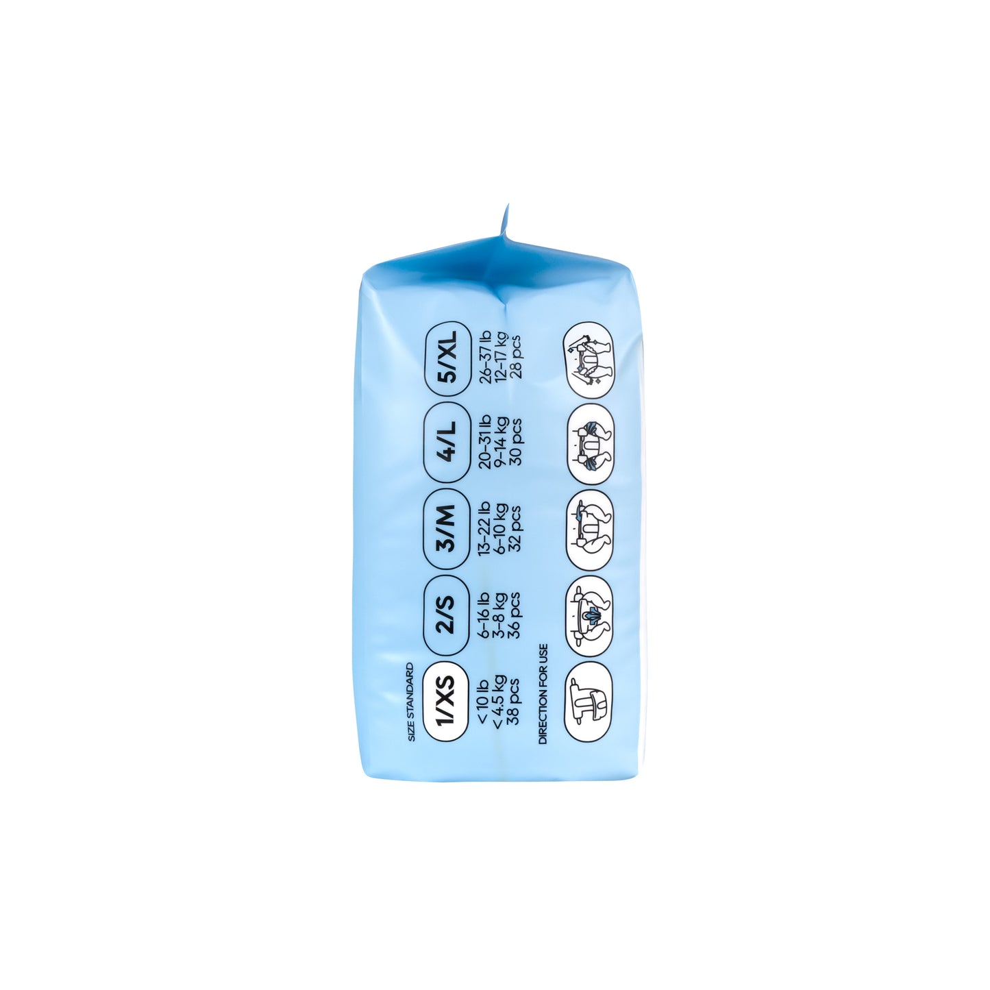 Air Bamboo Baby Nappies Extra Small (<4.5Kg) - 38 Pcs