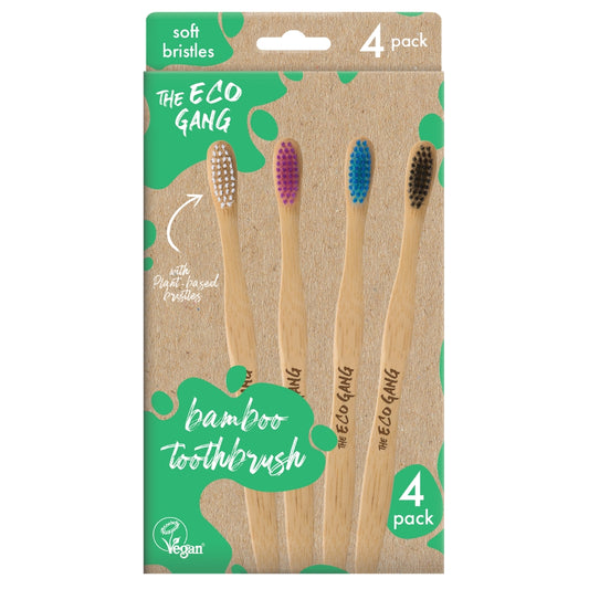 Bamboo Toothbrush Soft 4-Pack