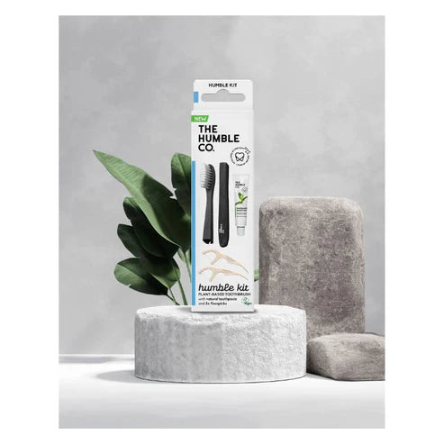 Replaceable Head Humble Brush Plant-based + Toothpaste + Floss Picks Kit