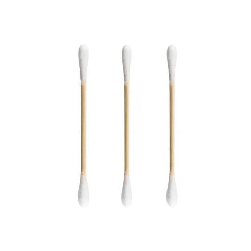 Flat Curved Toothbrush + Toothpaste + Cotton Swabs - Adult White Soft Kit