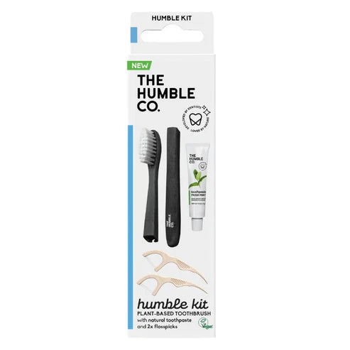 Replaceable Head Humble Brush Plant-based + Toothpaste + Floss Picks Kit