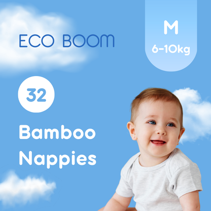 Air Bamboo Baby Nappies Medium (6-10Kg) - 32 Pcs