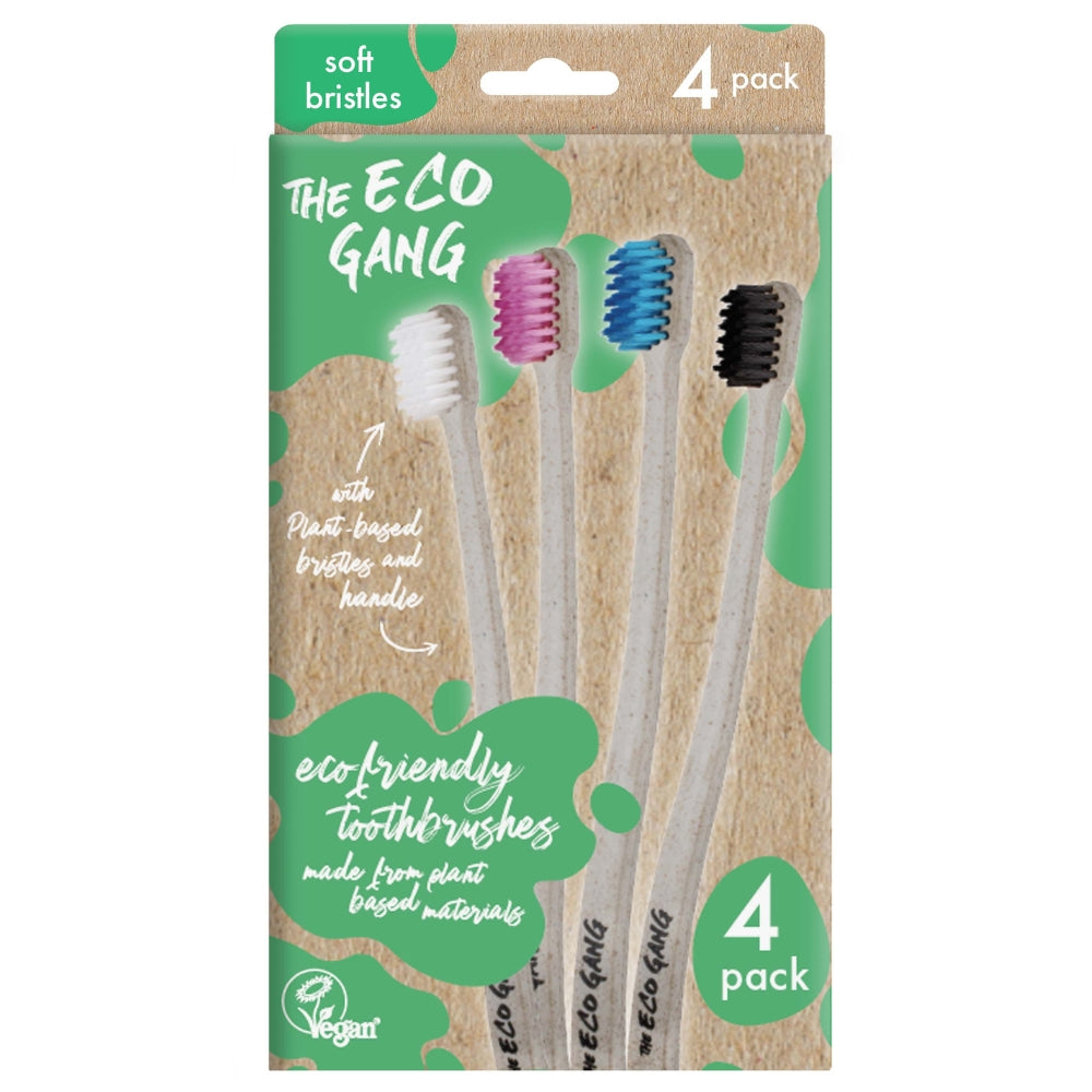 Plant Based Toothbrush Soft 4-Pack – Eco Boom