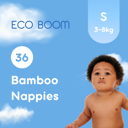 Air Bamboo Baby Nappies Small (3-8Kg) - 36 Pcs