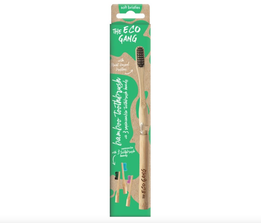 Bamboo Toothbrush With 3 Replaceable Heads Soft