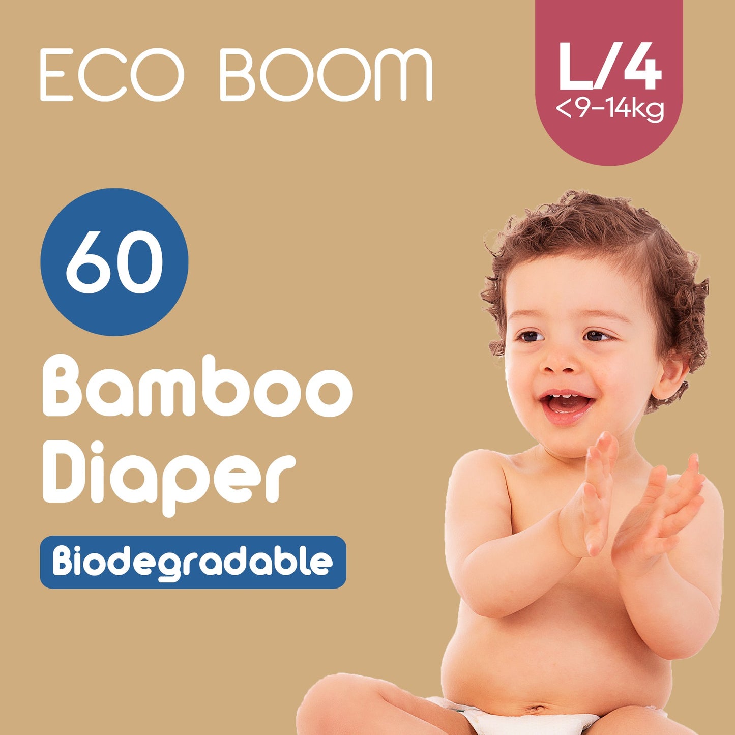 Premium Bamboo Baby Nappies Large (9-14Kg) - 240 Pcs (Save 15%)