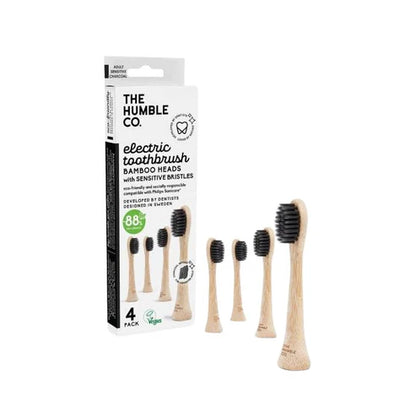Bamboo Sonicare Electrical Toothbrush Heads Charcoal Infused - Pack of 4