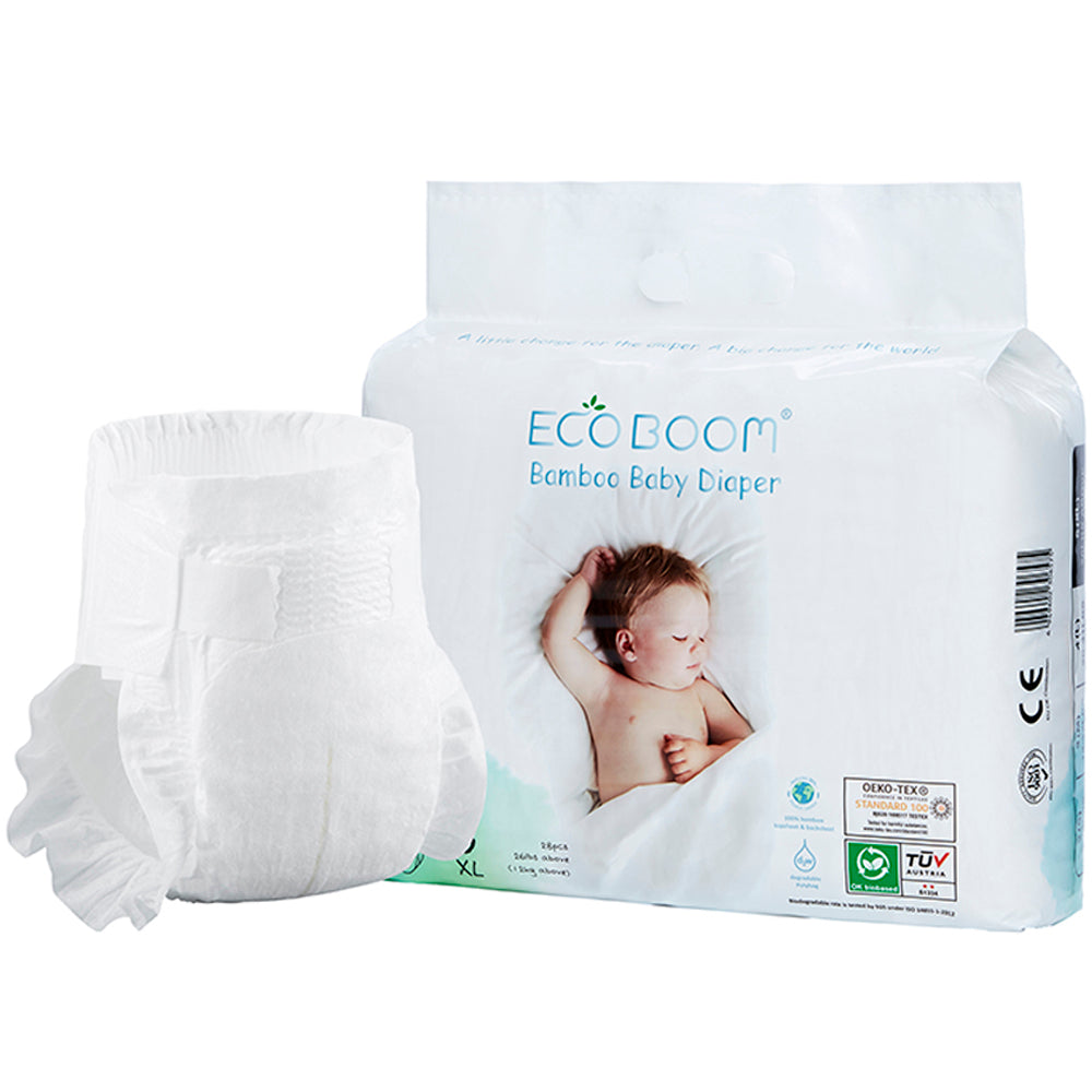Bamboo Baby Nappies Pack of 28 - Extra Large (+12Kg)