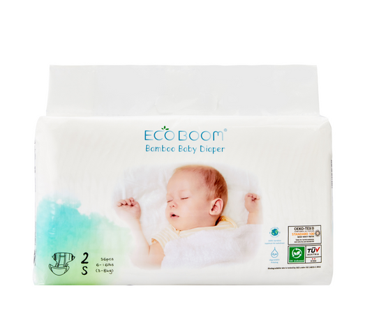 Bamboo Baby Nappies Pack of 36 - Small (3-8Kg)