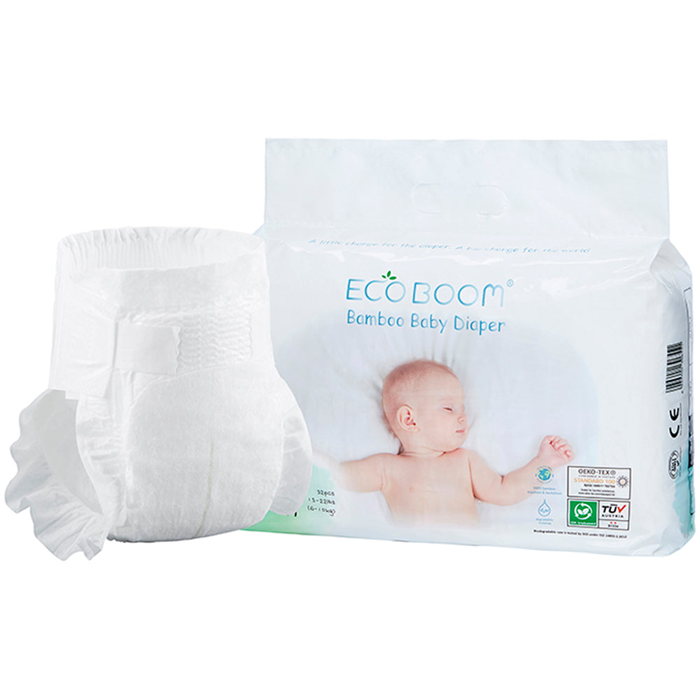 Bamboo Baby Nappies Pack of 32 - Medium (6-10Kg)