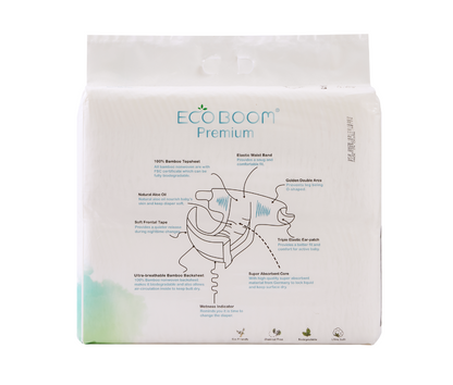Bamboo Baby Nappies Pack of 90 - Small (3-8Kg)