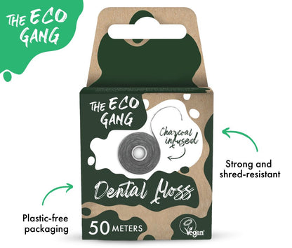 Dental Floss Charcoal 50m  The Eco Gang