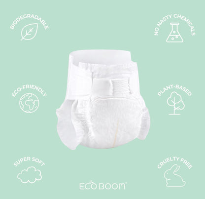 Bamboo Baby Nappies Pack of 32 - Medium (6-10Kg)