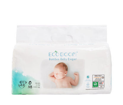 Bamboo Baby Nappies Pack of 34 - Newborn (<4.5Kg)