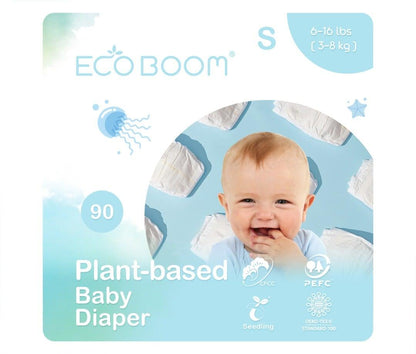Plant Based Baby Nappies Pack of 90 - Small - Eco Boom